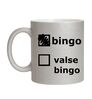 Voeg wat sprankeling toe aan je bingo avond met onze zilveren glitter mok leuke bingo mok