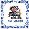 Grappig Pensioen tegeltje voor een vrouw! 