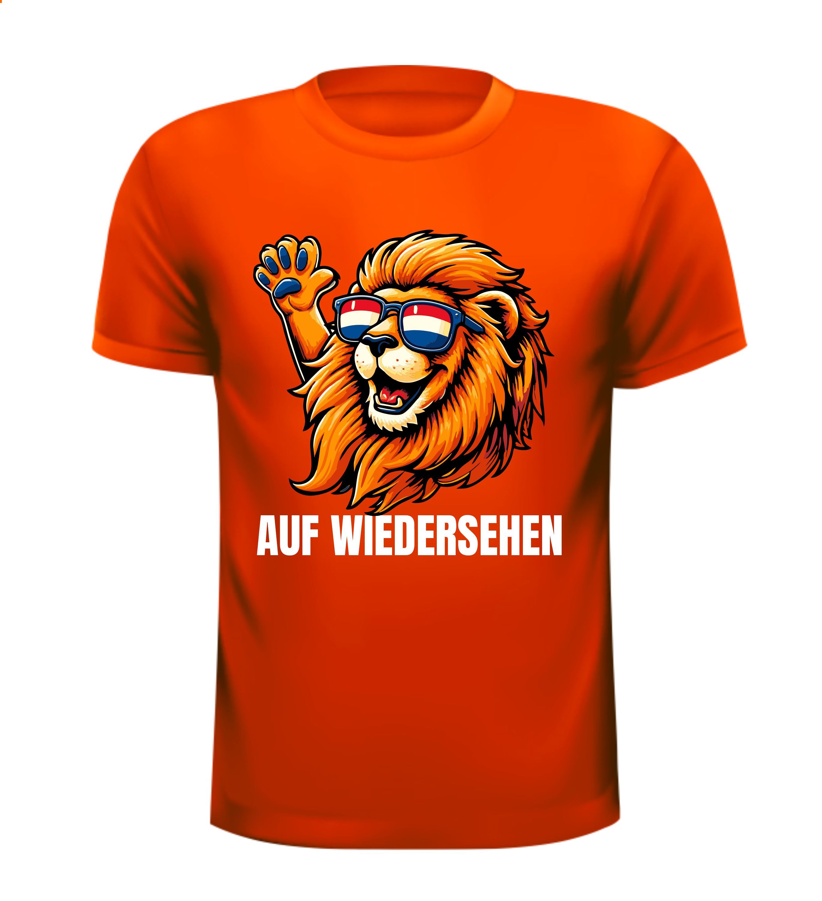 Oranje shirt voor het WK 2026  Auf Wiedersehen! Grappig