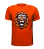 Oranje WK shirtje brullende leeuw met witte haarband witte zweetband Nederlands elftal