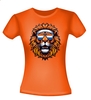 foto 2 Oranje WK shirtje brullende leeuw met witte haarband witte zweetband Nederlands elftal