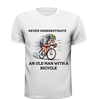 foto 6 Shirtje never underestimate an old man with a bicycle! kado wielrenner