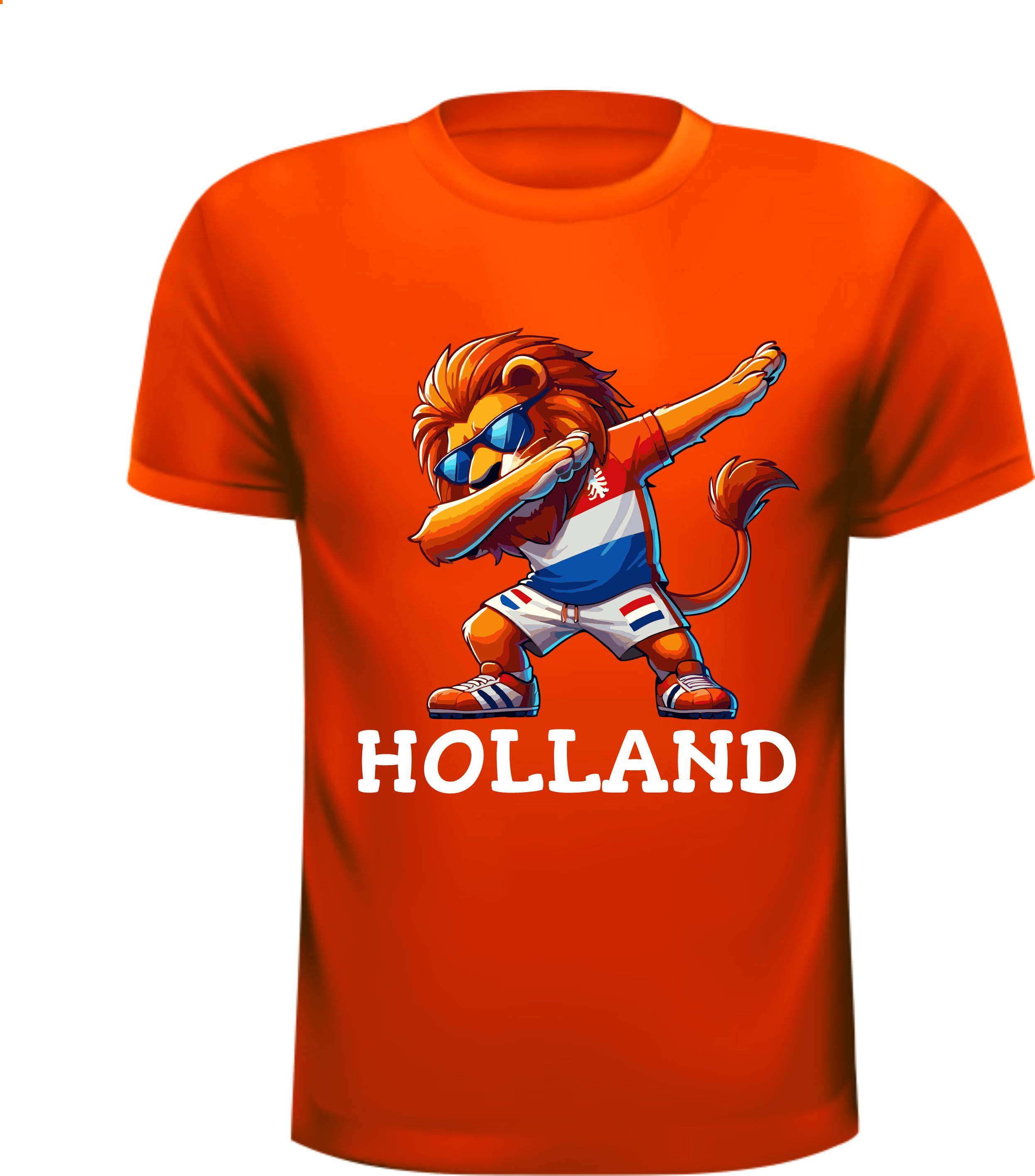 Oranje EK WK shirtje leeuw met dab beweging voor het voetbal EK WK oranje!