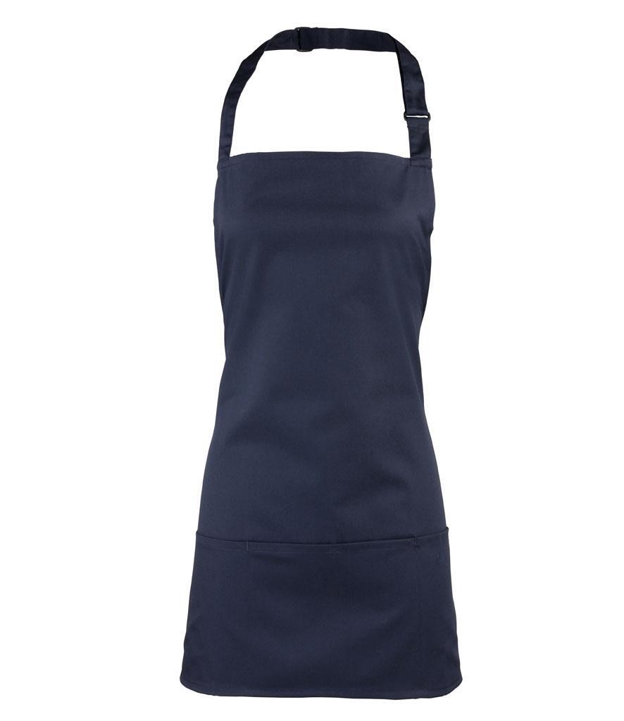 Schort zowel professioneel als thuisgebruik donkerblauw te bedrukken met logo