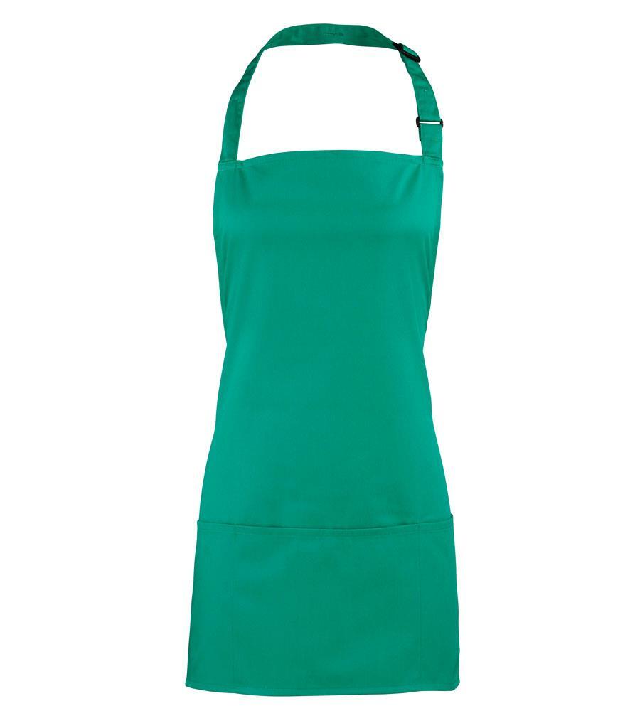 Schort zowel professioneel als thuisgebruik emerald te bedrukken met logo
