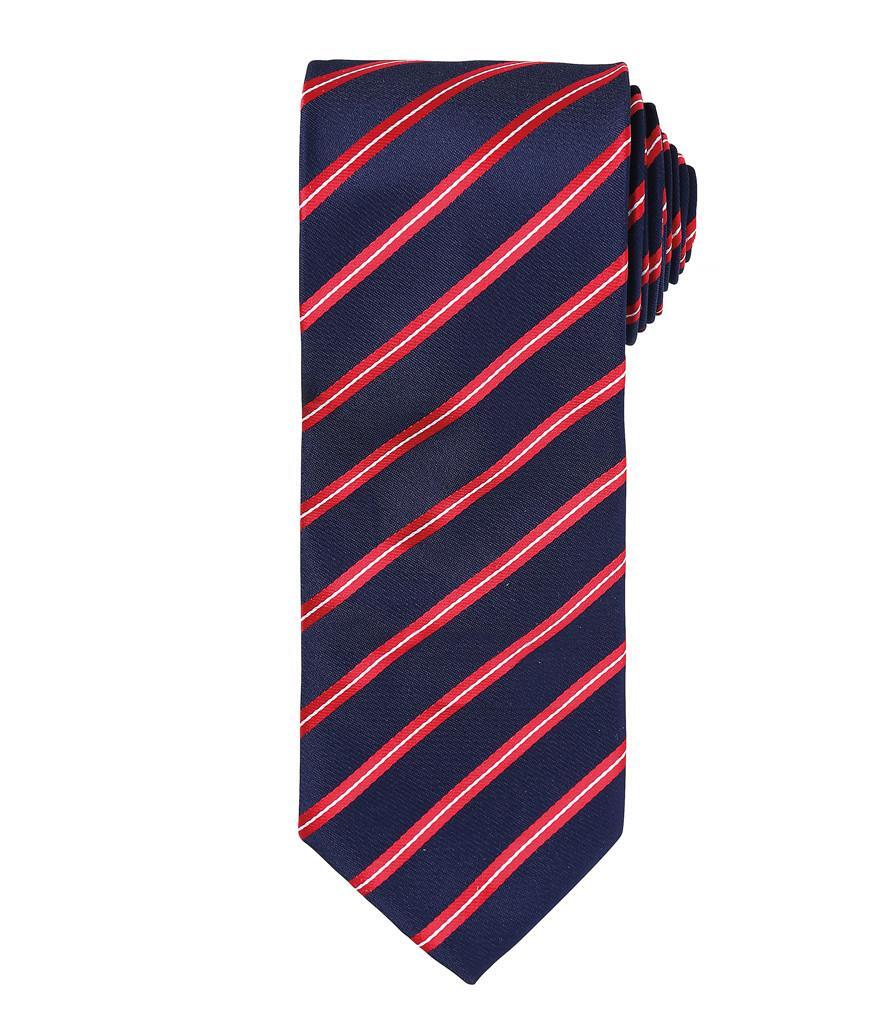 Sportieve stropdassen navy/red