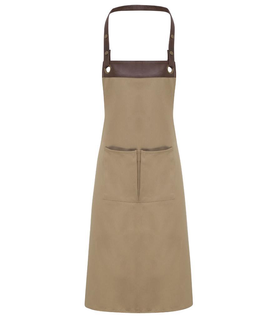 Stijlvol en Praktisch schort in de kleur khaki/brown