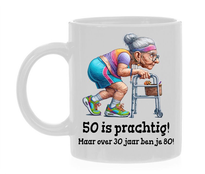 Vrolijke Verjaardagsmok: 50 is Prachtig! Verjaardagsmok voor een dame