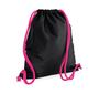 Gym tasje black/fuchsia Gymtassen bedrukken