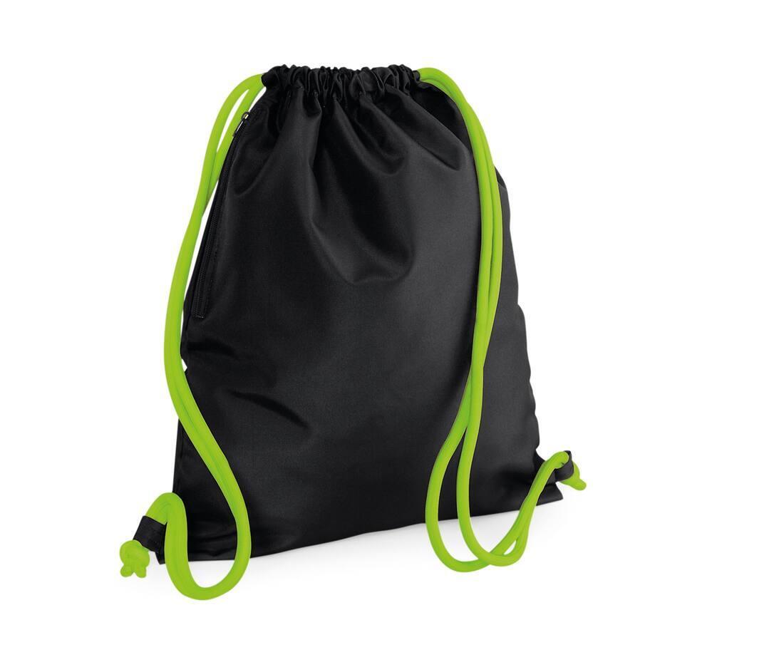 Gym tasje black/lime green Gymtassen bedrukken