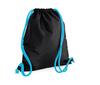 Gym tasje black/surf blue Gymtassen bedrukken