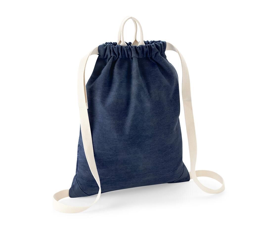 Gymtas denim blue personaliseren bedrukbaar