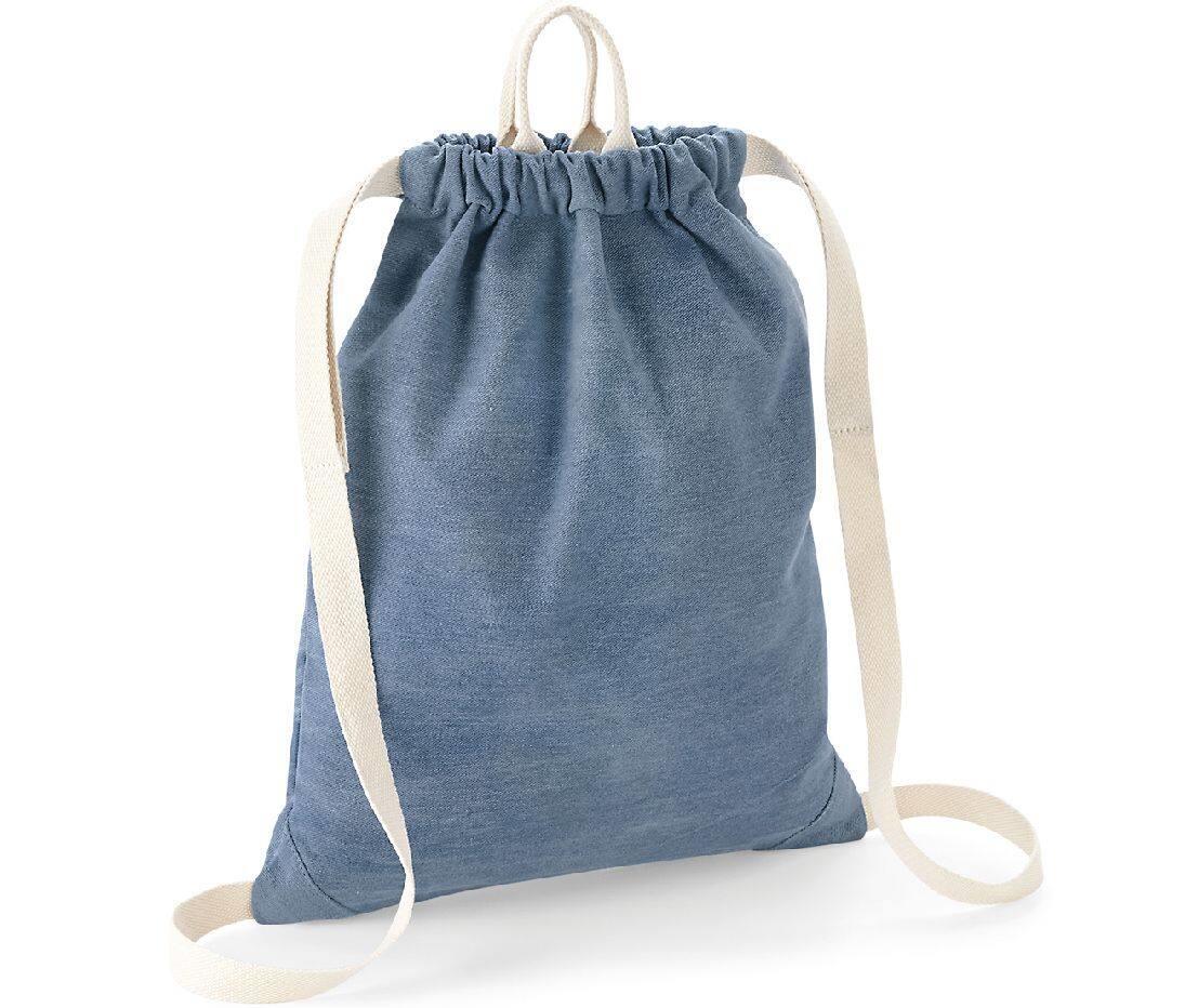 Gymtas light denim personaliseren bedrukbaar