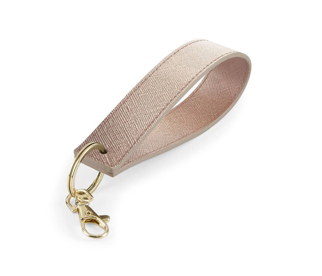 Sleutelhanger rose gold leather look