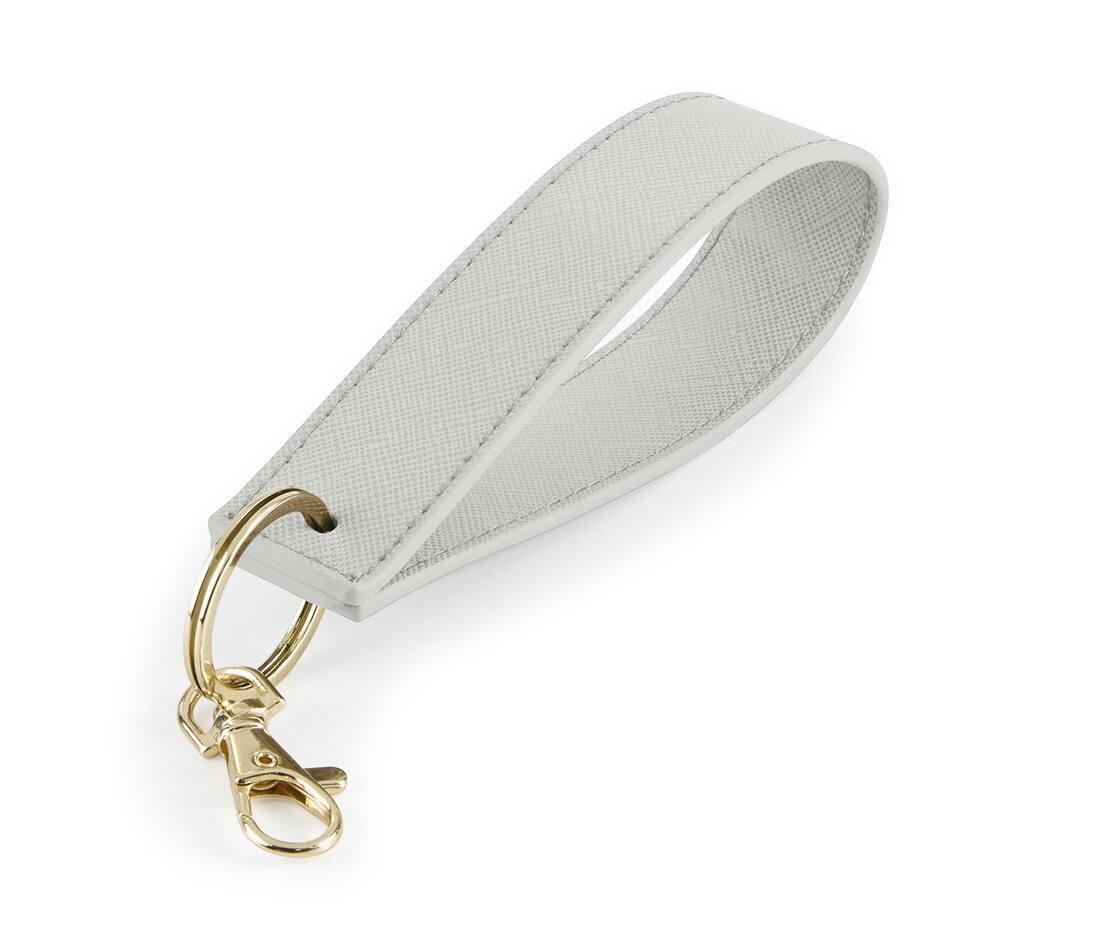 Sleutelhanger soft grey leather look