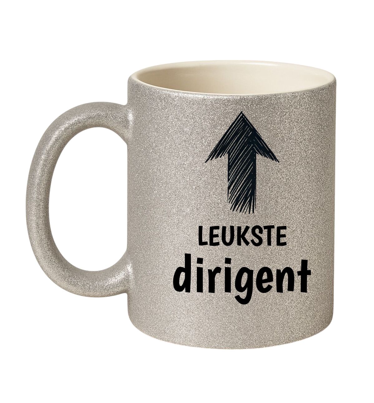 Maak de ochtend koffie extra speciaal met de zilveren glitter mok leukste dirigent het perfecte cadeau voor de maestro van jouw leven