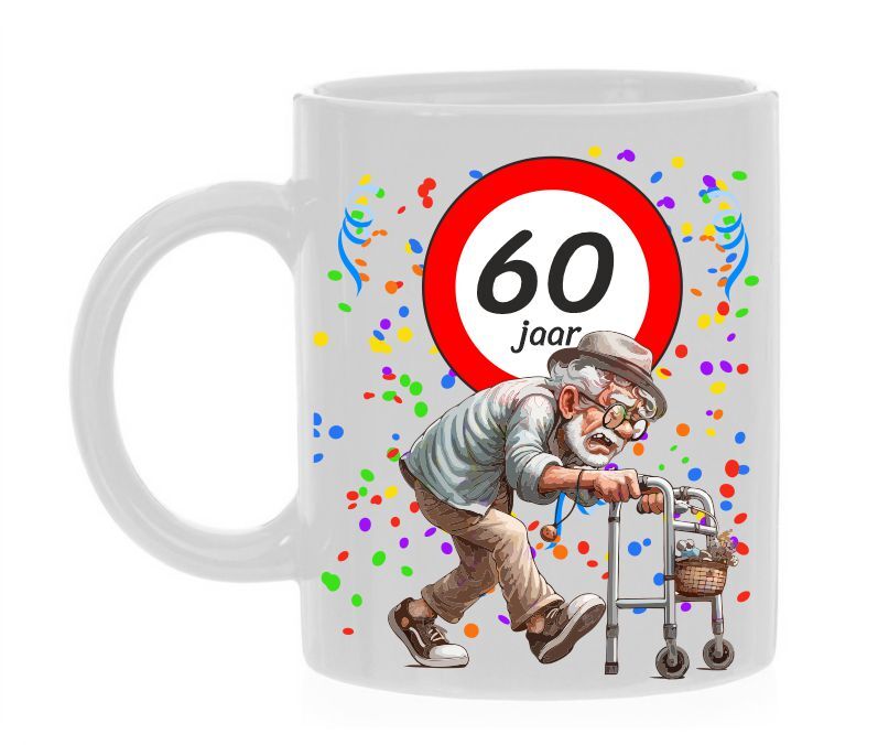 Mok het perfecte cadeau voor een man die 60 wordt