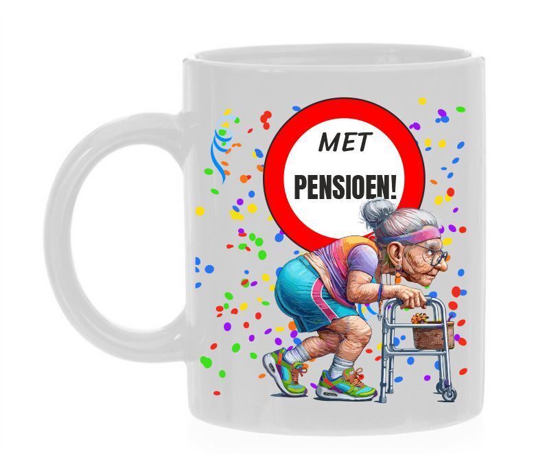 Mok voor een vrouw die met pensioen gaat