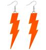 foto 3 80's oorbellen bliksem neon oranje