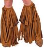 foto 2 Bruine beenwarmers met franjes – de perfecte aanvulling voor jouw hippie outfit
