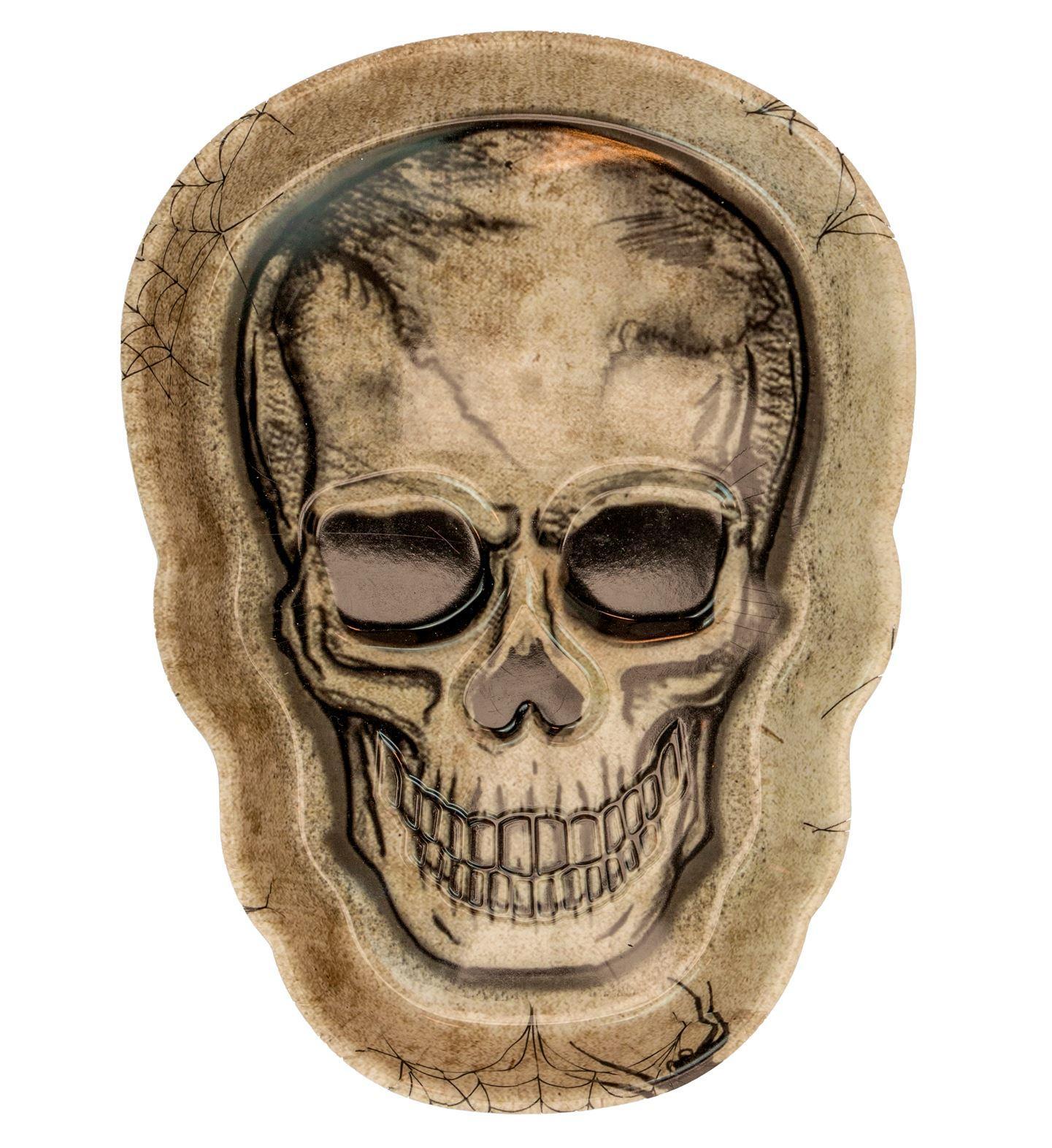 Dienblad schedel voor griezelfeestje of Halloween