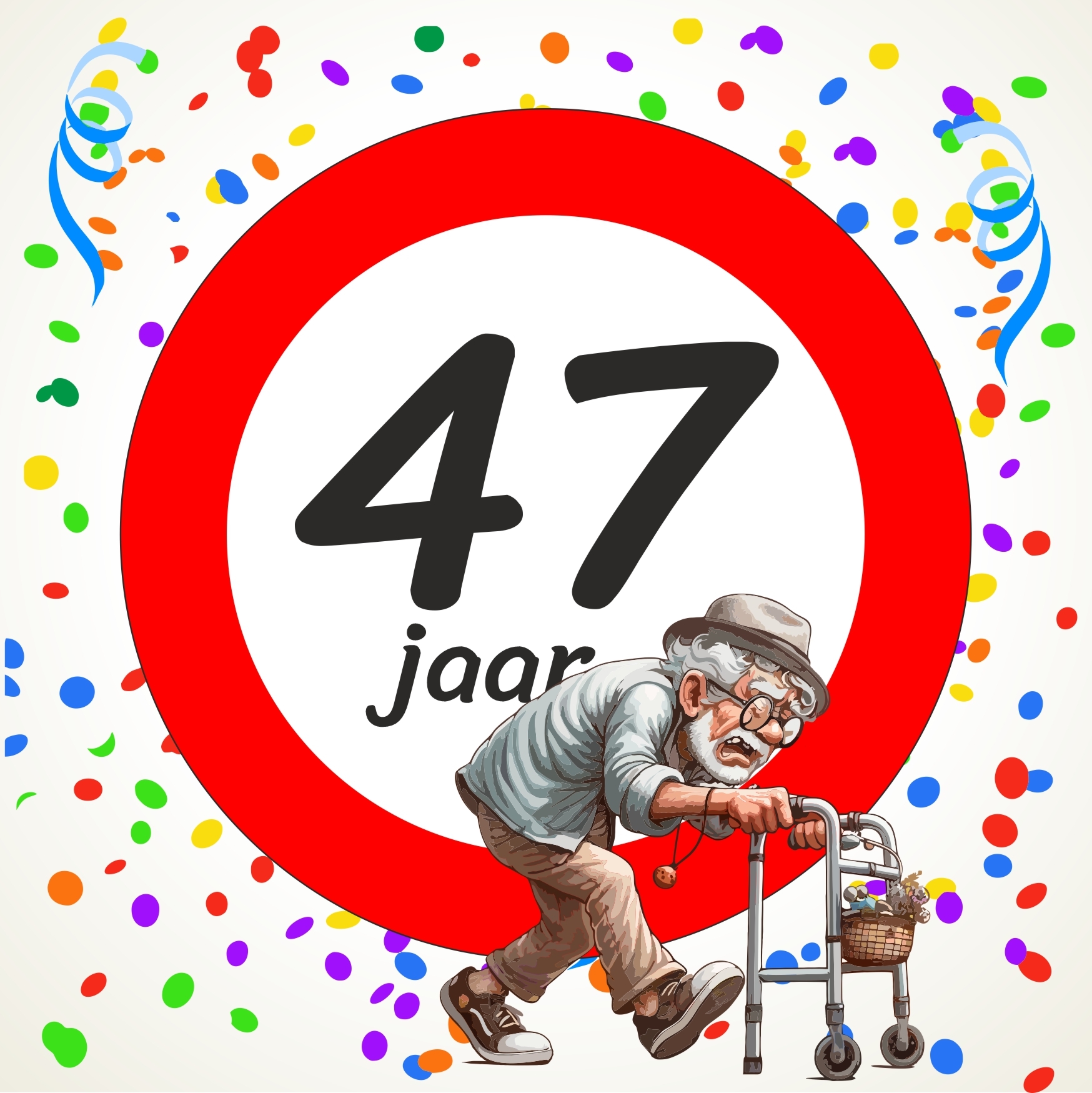 Een tegel vol humor voor een verjaardag van 48 jaar man full colour bedrukt
