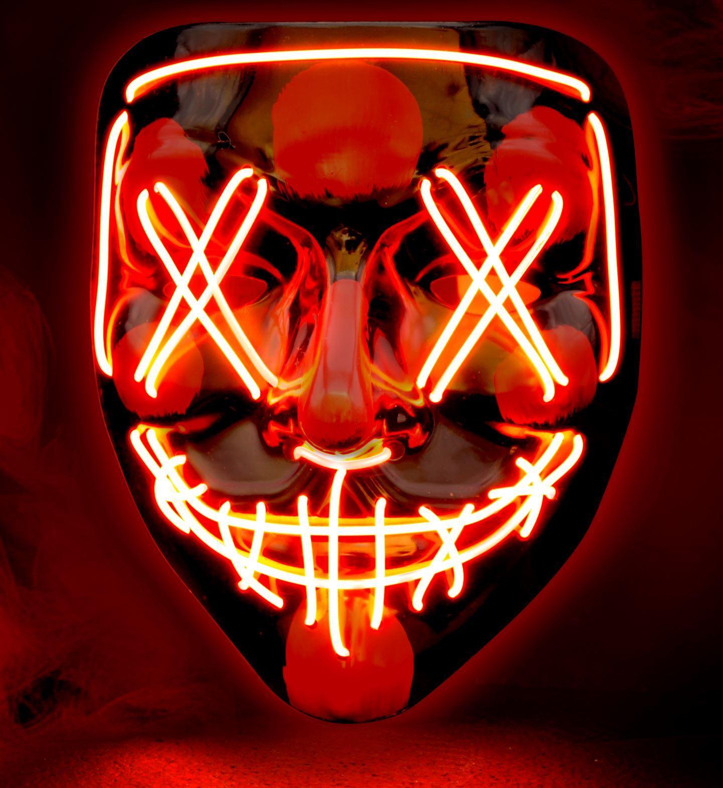 Eng masker met rood licht
