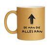 foto 1 Gouden glitter mok met de tekst man die alles kan voor de ware superheld in jouw leven