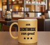 foto 2 Gouden glitter mok met de tekst voor de een secretaresse van goud een sprankelend bedankje voor de onmisbare kracht