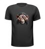 Grappig Uniek T-shirt chimpansee die zijn handen voor zijn ogen houd