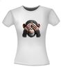 foto 14 Grappig Uniek T-shirt chimpansee die zijn handen voor zijn ogen houd