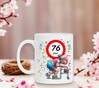 foto 3 Grappige mok verjaardag voor een dame met humor 76 jaar oma achter de rollator
