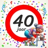 Het grappige tegeltje voor de dame die 40 Wordt humoristisch met rollator en oude oma