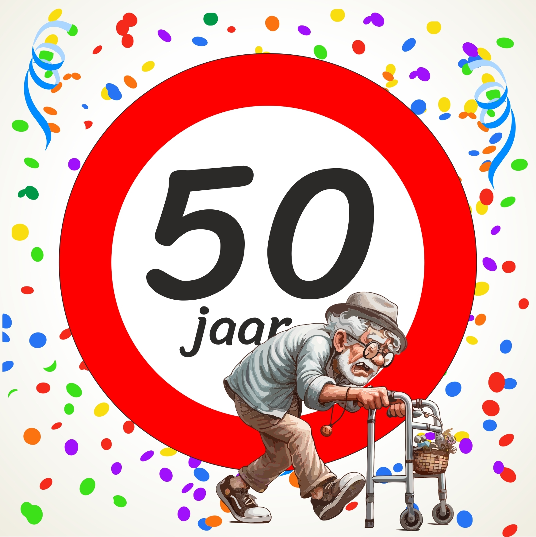 Het perfecte tegeltje voor de abraham met humor Leuk cadeau voor een 50ste verjaardag man
