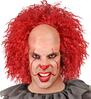 Hoofdbedekking met haar vintage enge clown rood killer clown