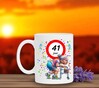 foto 3 Humoristische mok verjaardag 41 Jaar full colour opdruk van oude oma met rollator