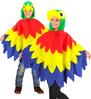foto 3 Kleurrijke papegaai poncho unisex verkleedkleding voor kids perfect voor themafeesten en carnaval