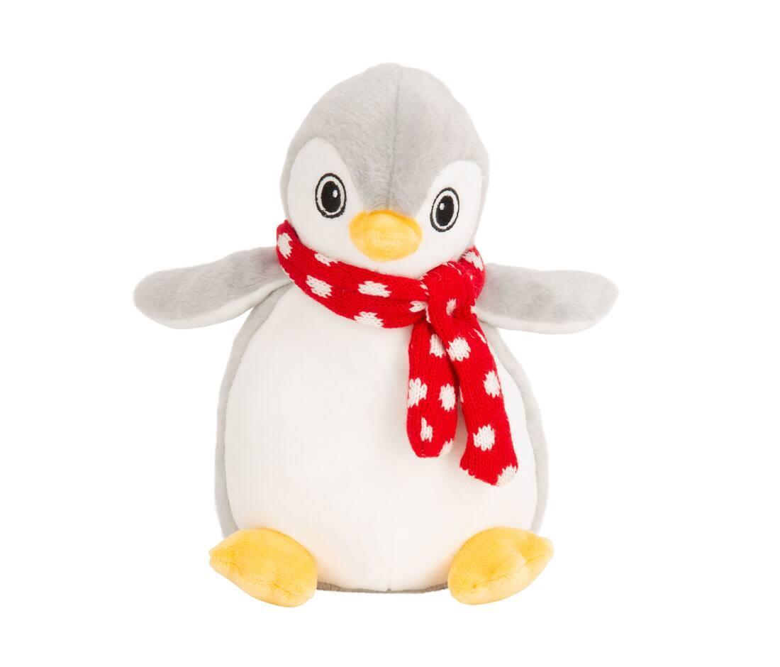 Knuffel penguin / grey / white