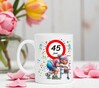 foto 4 Mok verjaardag 45 jaar met een knipoog humor met oma en rollator bedrukt