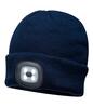 Muts Beanie donkerblauw met led verlichting