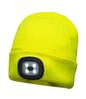Muts Beanie geel met led verlichting