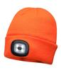 Muts Beanie oranje met led verlichting