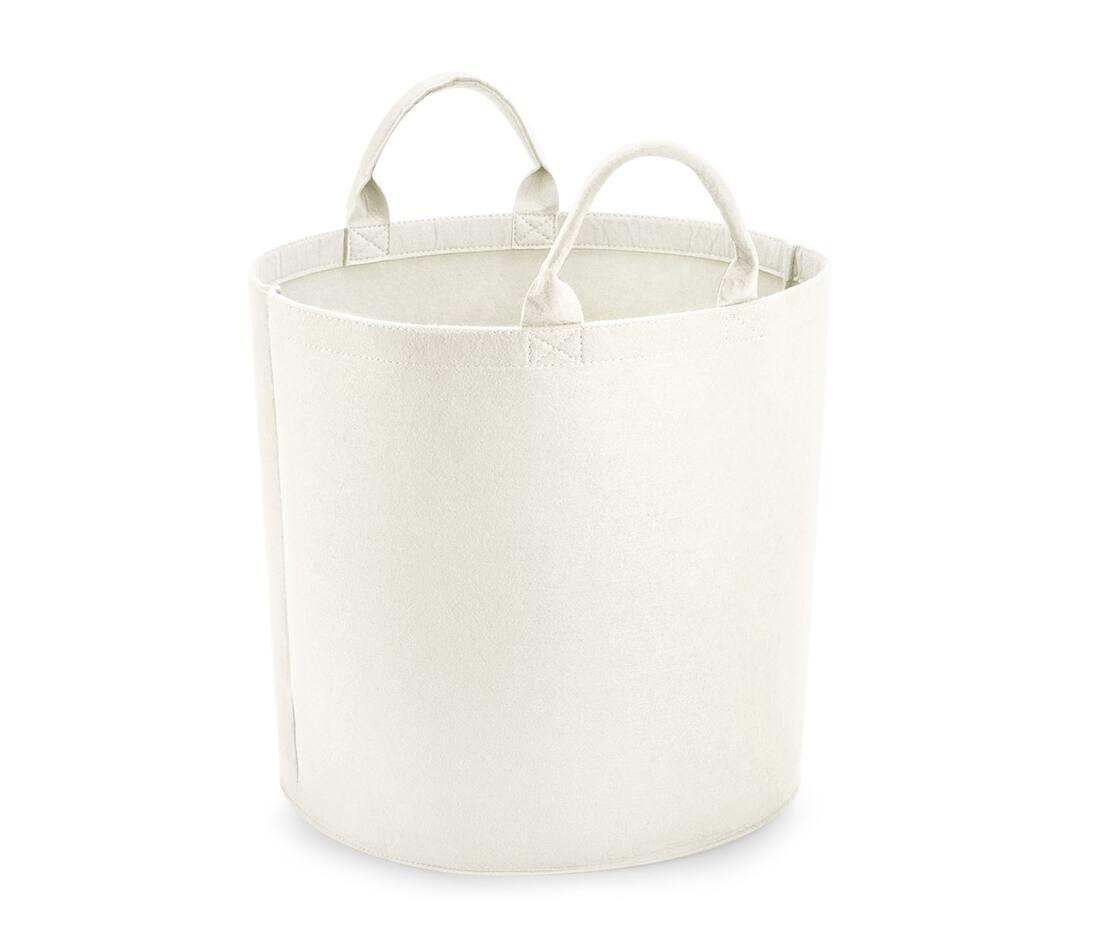 opbergmand van vilt Rond soft white