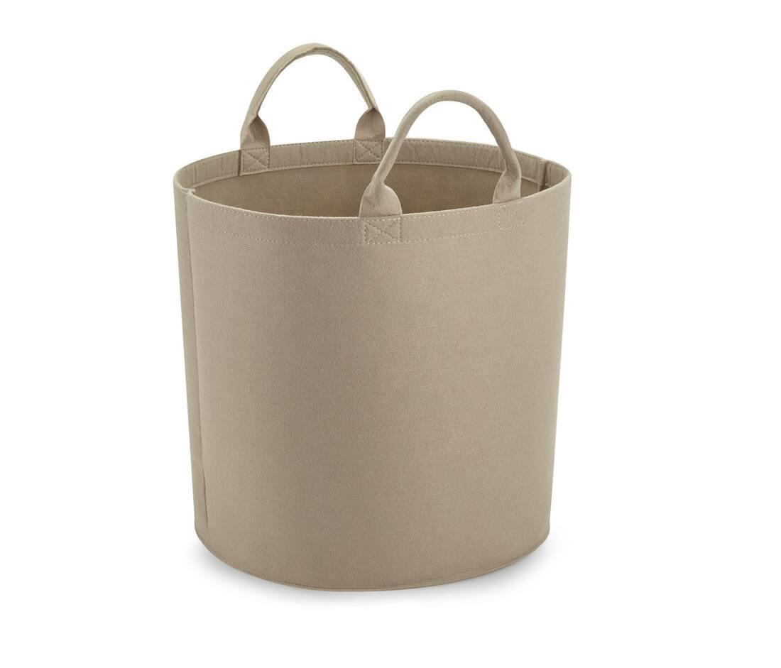 opbergmand van vilt Rond zand kleur