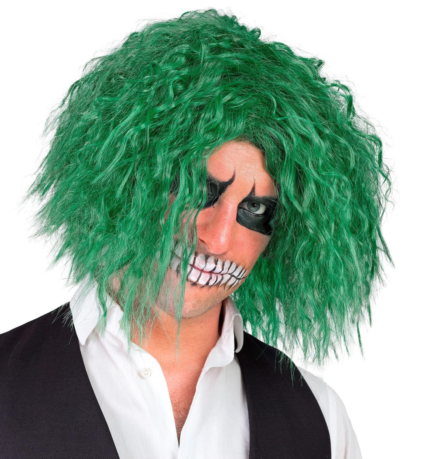 Pruik enge clown groen