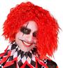 Pruik enge clown rood