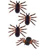 foto 2 Set van 4 gekleurde tarantula spinnen 7 cm de ideale halloween decoratie!