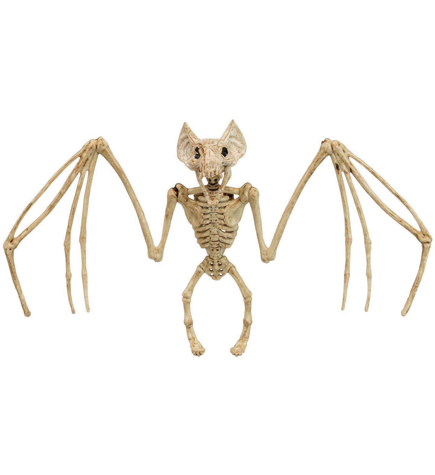 Skelet vleermuis 30 cm  griezelige decoratie voor halloween en griezel party