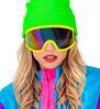 Ski-bril 80s neon geel