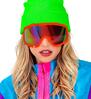 Ski-bril 80s neon oranje